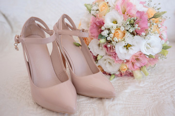 wedding arrangement beautiful shoes