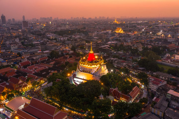 Thai temple , Golden Mount , bangkok , thailand .