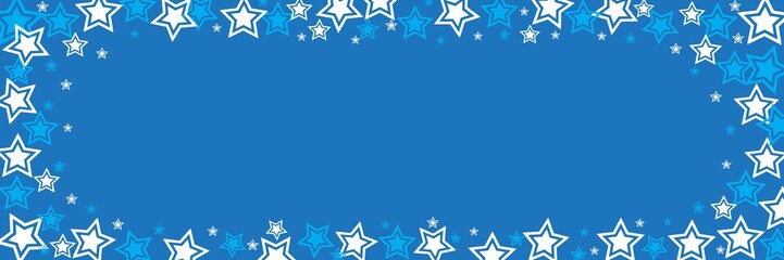 Obraz premium New Year or Christmas background with stars border for banner