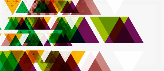 Fototapeta premium Vector triangle geometric abstract composition background. Retro vector illustration. Ornament illustration