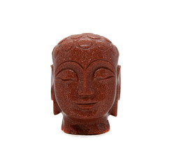 budda wooden statue isolated on white