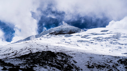 Cotopaxi mountain in the Andes of Ecuador