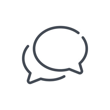 recommend clip art: Chat and message line icon. Dialog and communication vector outline sign.