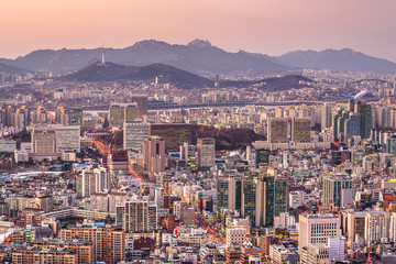 Fototapeta na wymiar Seoul, South Korea Cityscape