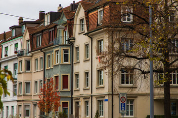 Obraz premium houses in old town of basel switzerland