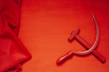 red sickle and hammer communism USSR Russia revolution