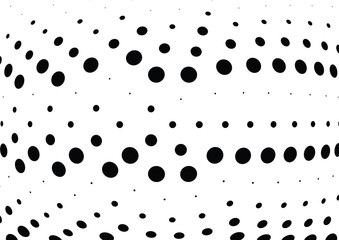 Abstract halftone wave dotted background. Futuristic grunge pattern, dot, circles.  Vector modern optical pop art texture for posters, sites, business cards, cover, labels mock-up, stickers layout