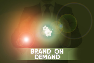 Word writing text Brand On Deanalysisd. Business photo showcasing Intelligence needed Smart thinking Support Assistance