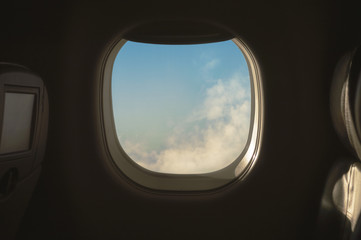 Fototapeta premium Janela da cabine de avião