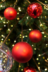 Obraz na płótnie Canvas christmas balls on a tree