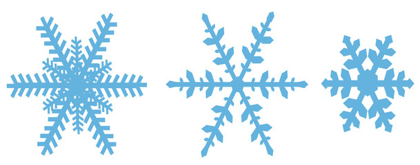 Fototapeta premium Snowflakes illustration isolated on white background. Vector illustration.