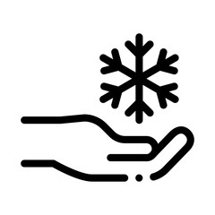 Fancy Snowflake Sign Icon Vector. Outline Fancy Snowflake Sign Sign. Isolated Contour Symbol Illustration