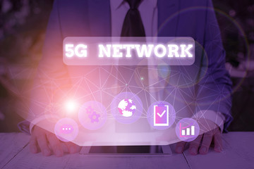 Handwriting text 5G Network. Conceptual photo greatly increase the speed and responsiveness of wireless network
