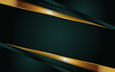 modern green abstract background with golden line