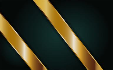 modern green abstract background with golden line