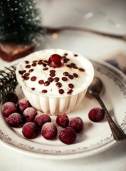 chocolate cake with berries