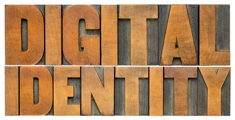 digital indentity word abstract