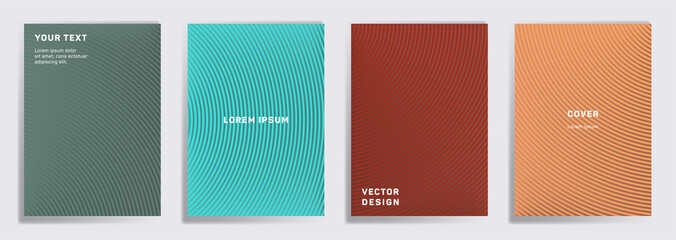 Radial semicircle geometric lines patterns.