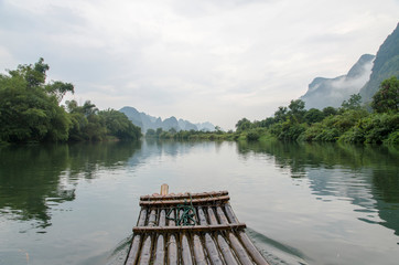 Yulong river cruise per bamboo raft (Yangshuo, China) - 306202821