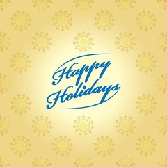 happy holiday.  title. sticker, poster