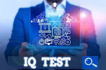 Word writing text Iq Test. Business photo showcasing attempt to measure your cognitive ability...