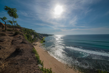 A beautiful view of Bingin beach in Bali, Indonesia.
