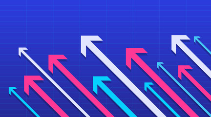 Fototapeta premium Financial arrow graph going up. Vector illustration.