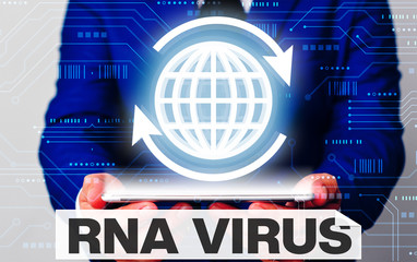 Text sign showing Rna Virus. Business photo showcasing a virus genetic information is stored in the...