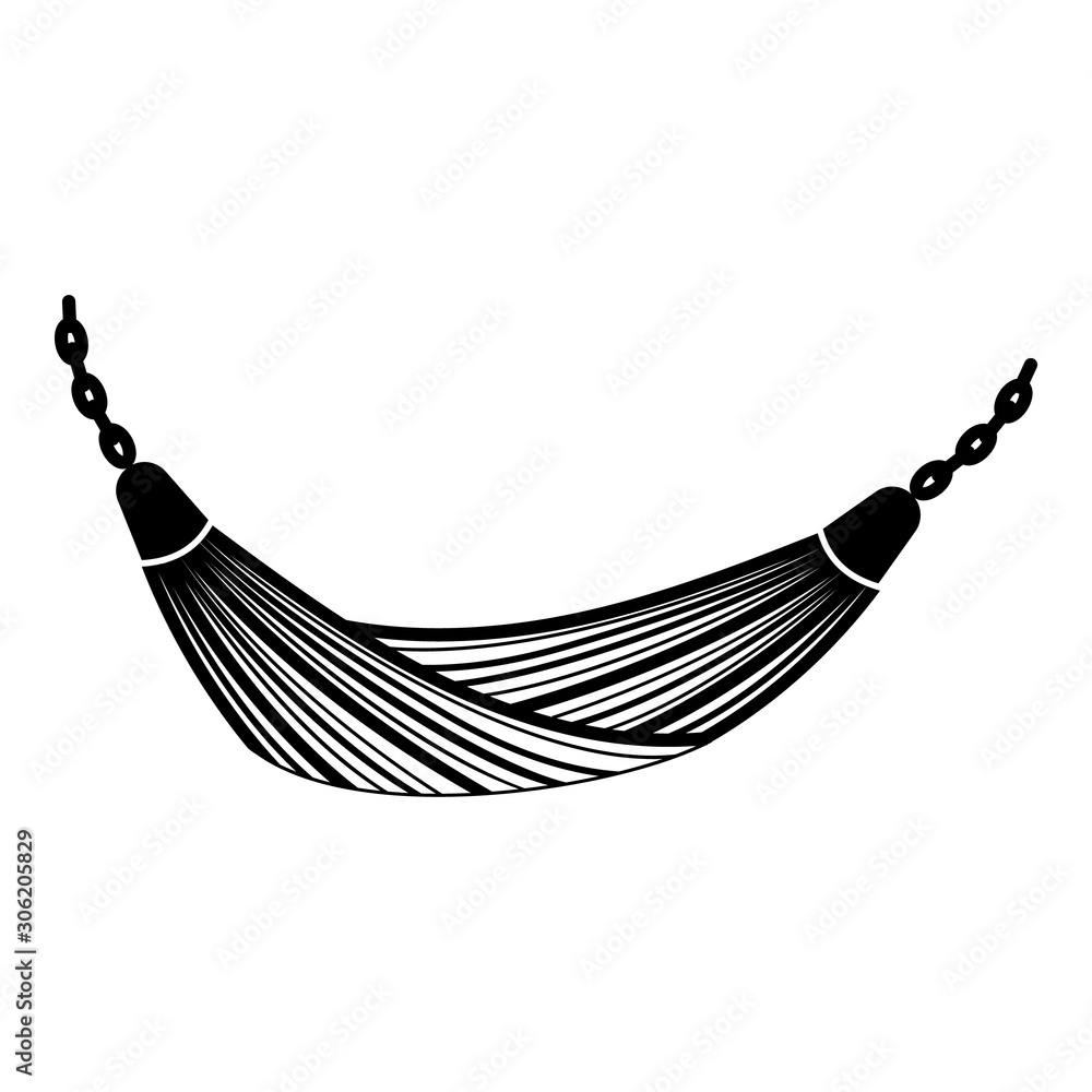 Poster textile hammock icon. simple illustration of textile hammock vector icon for web design isolated on 