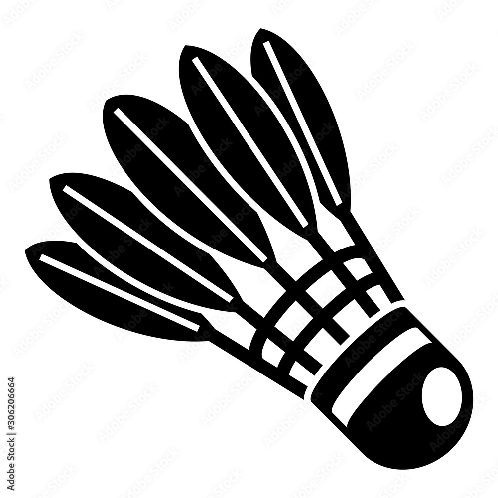 Poster game shuttlecock icon. simple illustration of game shuttlecock vector icon for web design isolated o