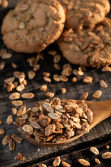 Cookies with whole grain oatmeal.