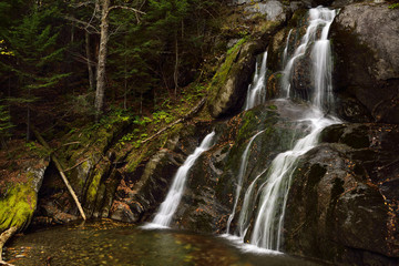 Fototapeta na wymiar Moss Glen Falls Natural Area on Highway 100 Granville Vermont