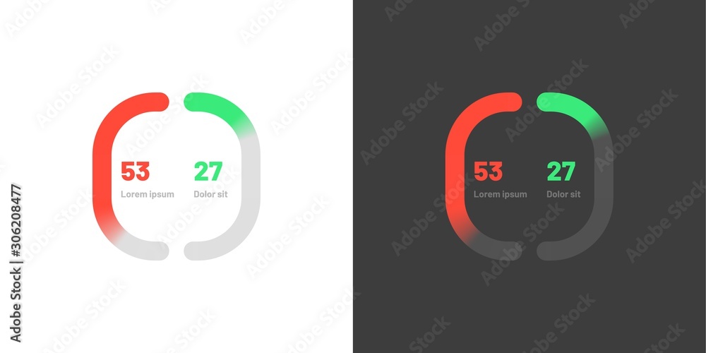 Poster control knob used for regulating. dashboard ui and ux kit. control center design. progress bar. temp