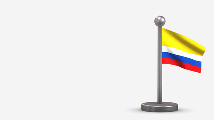 Napo 3D waving flag illustration on tiny flagpole.