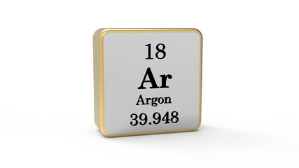 3d Argon Element Sign. Stock İmage.