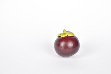 on white background purple mangosteen, sour and sweet taste Healthy skin care and diet