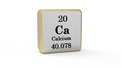 3d Calcium Element Sign. Stock İmage.