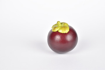 on white background purple mangosteen, sour and sweet taste Healthy skin care and diet
