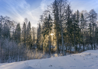 The magnificent winter scenery of Scandinavia