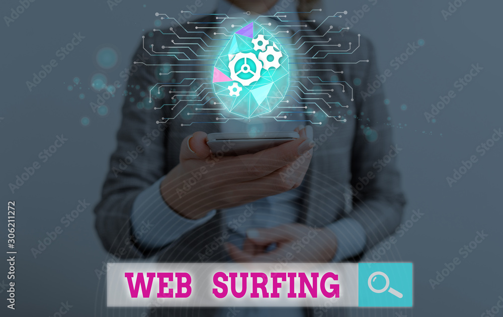 Poster text sign showing web surfing. business photo text jumping or browsing from page to page on the inte