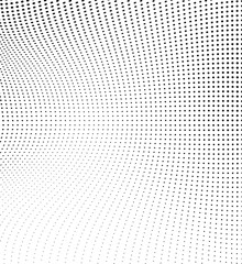 Monochrome chaotic half-tone texture. Vector black and white background of dots