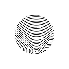Isolated Fingerprint or Thumbprint circle