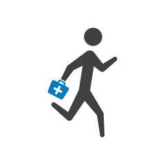 On call doctor icon, Emergency call icon. Medical help