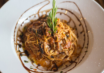 Spagetti De Berengena Y Mozzarella