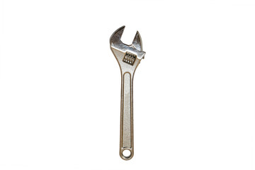 Adjustable wrench isolated on white background