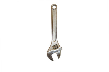 Adjustable wrench isolated on white background