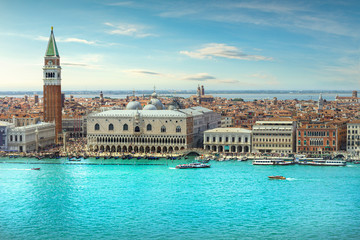Venice Grand Canal aerial view. Italy