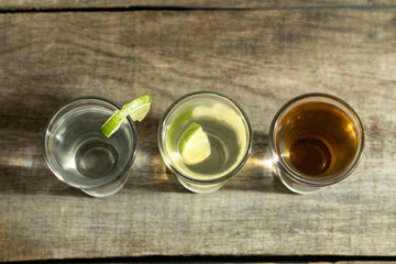 detail of tequila shot