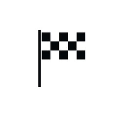 Flag race icon,Finishing Flags. Flat Vector Icon. Simple black symbol on white background