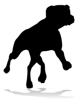 recommend clip art: A detailed animal silhouette of a pet dog